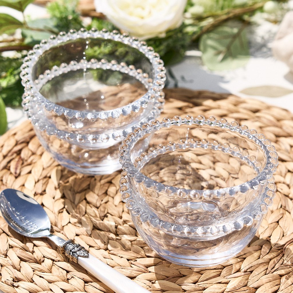 Dibor 4 Piece Glass Dessert Bowl Set - Clear