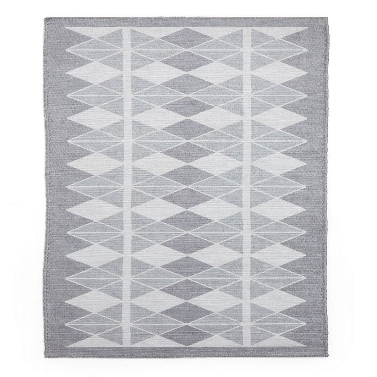 Mega Flooring Grey Modern Geometric Rug - 61 x 120cm