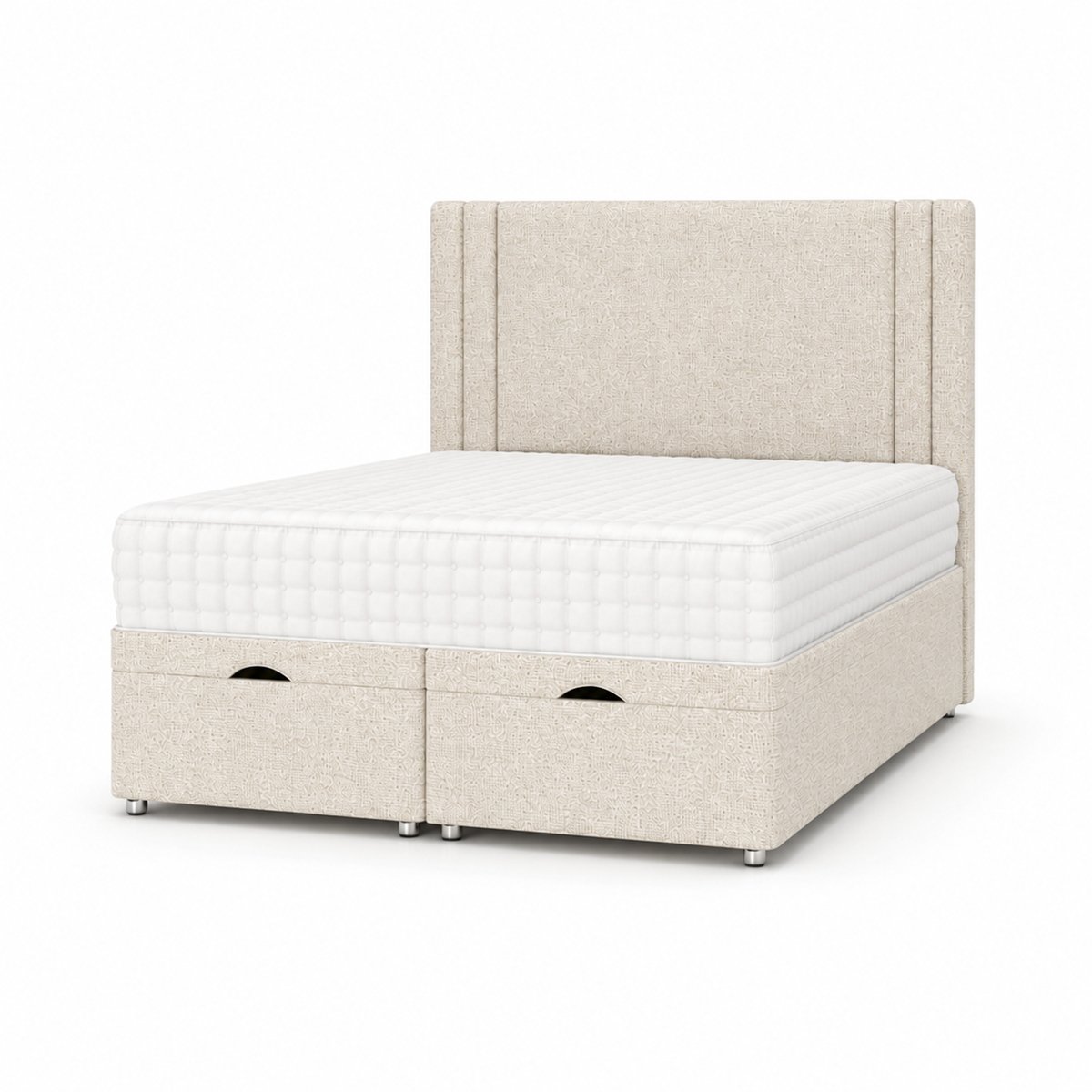 Comfy Deluxe Vienna   6ft Super King  Ottoman End Lift  Bed Set - Cream