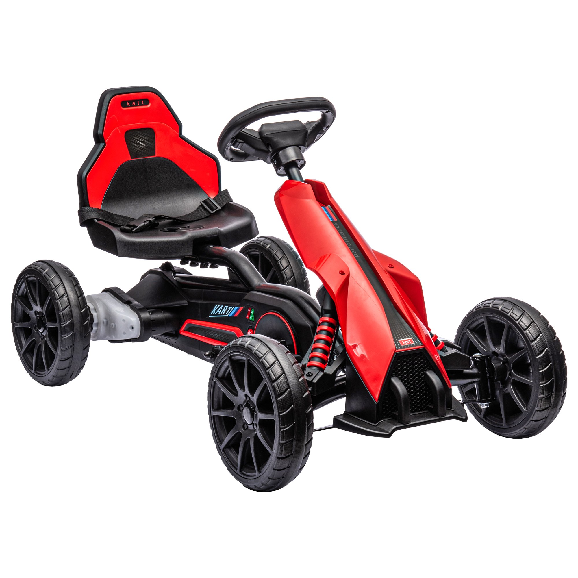 HOMCOM 12V Age 3 to 8 Years Dual Speed Electric Go Kart – Red