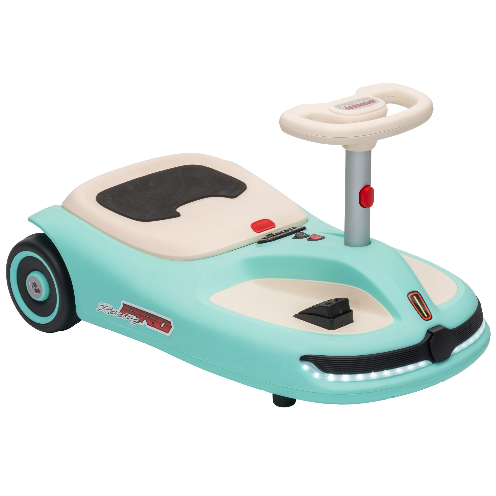 AIYAPLAY 12V 3-5 Years 2 Speed Electric Wiggle Car – Light Blue