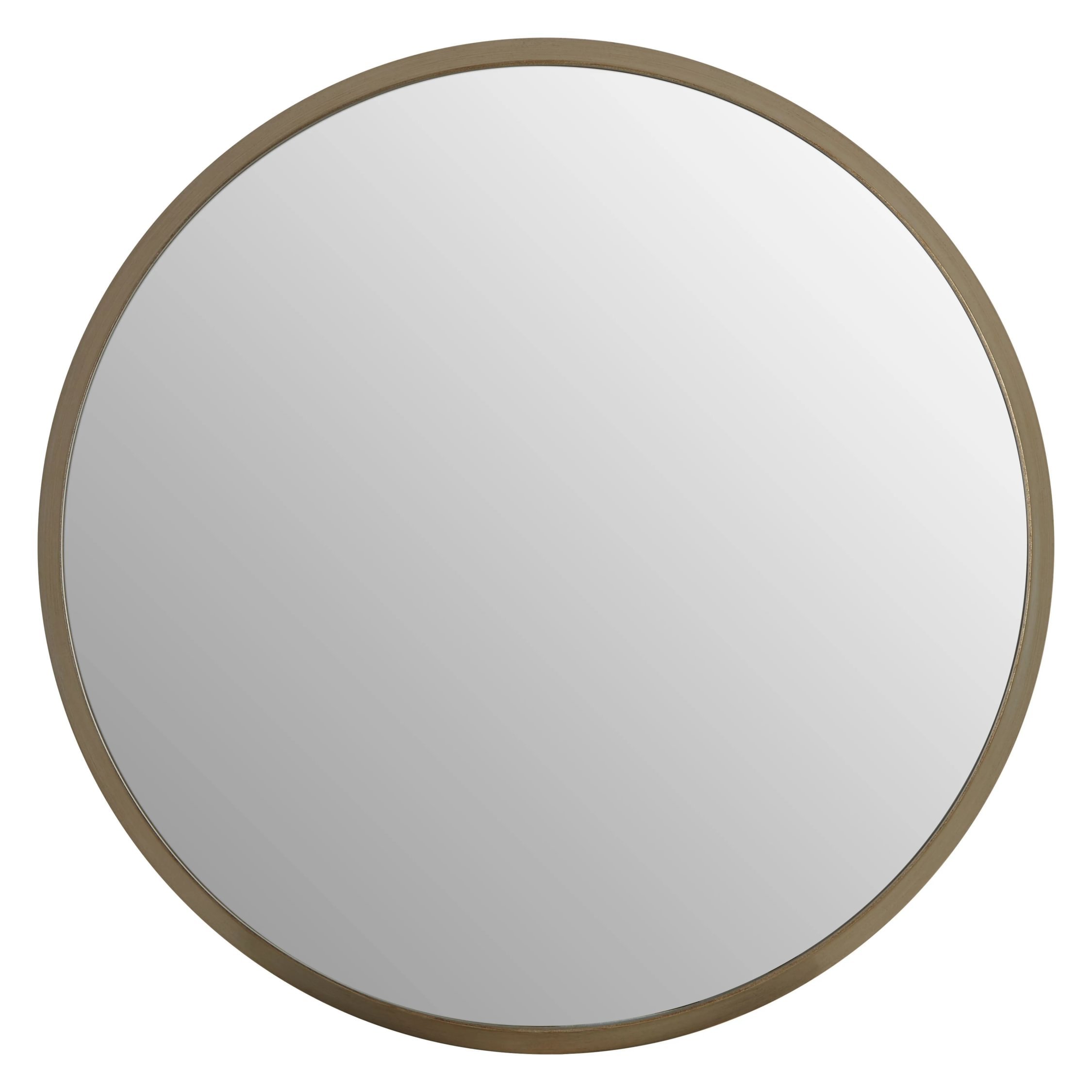 Orsina Athena Large Round Wall Mirror With Frame – Silver