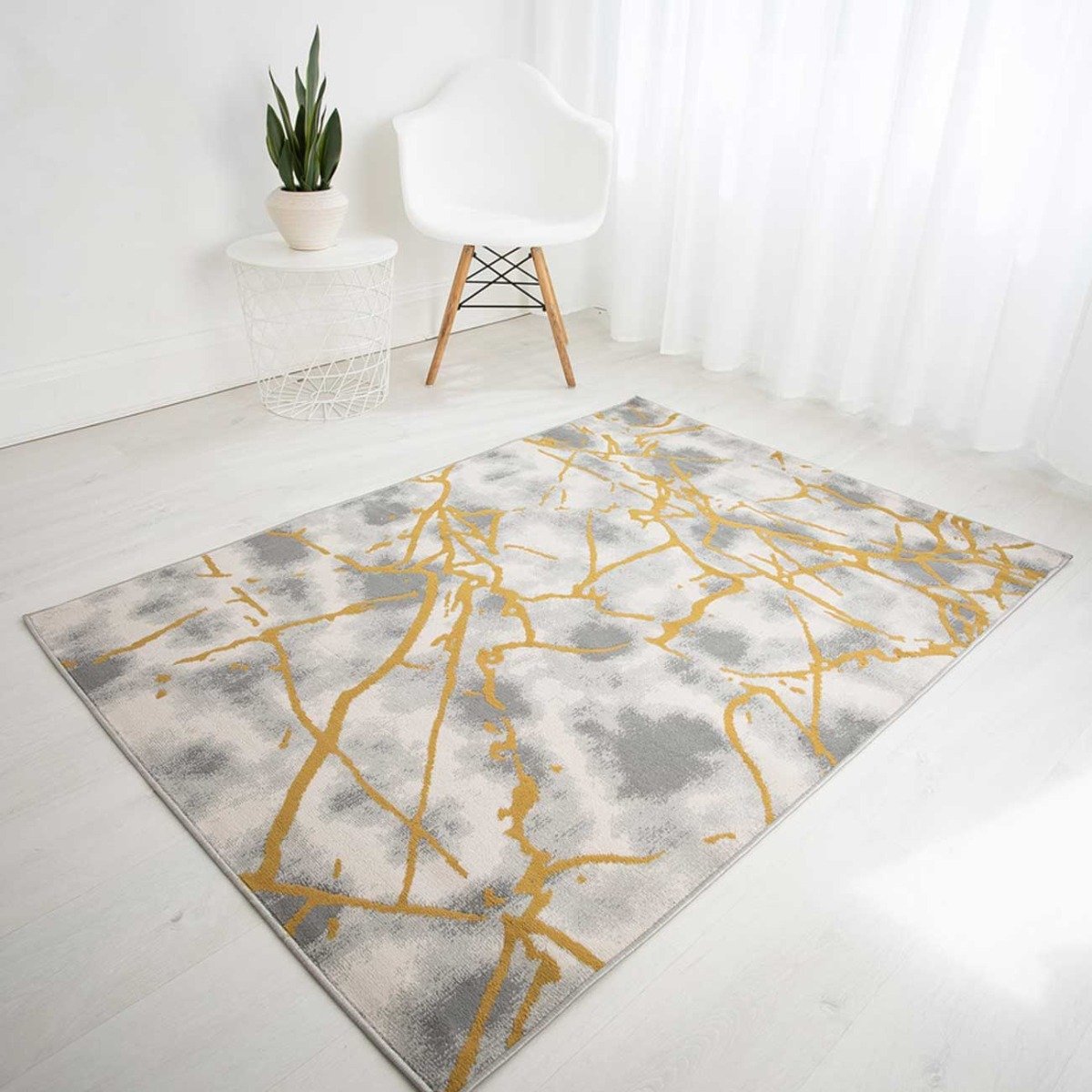 Mega Flooring Beige Modern Abstract Rug - 160 x 230cm