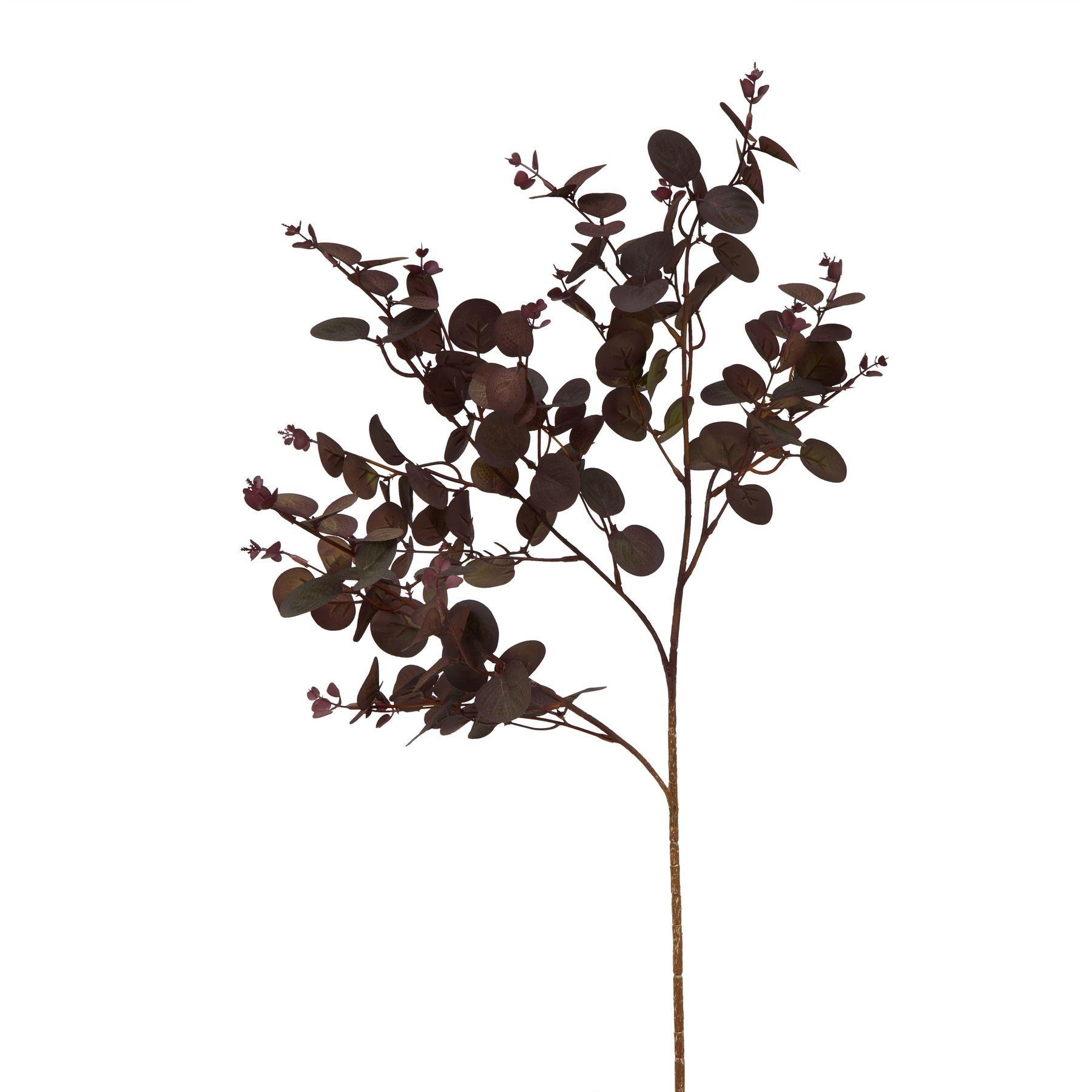 Hill Interiors Eucalyptus Artificial Plant - Burgundy
