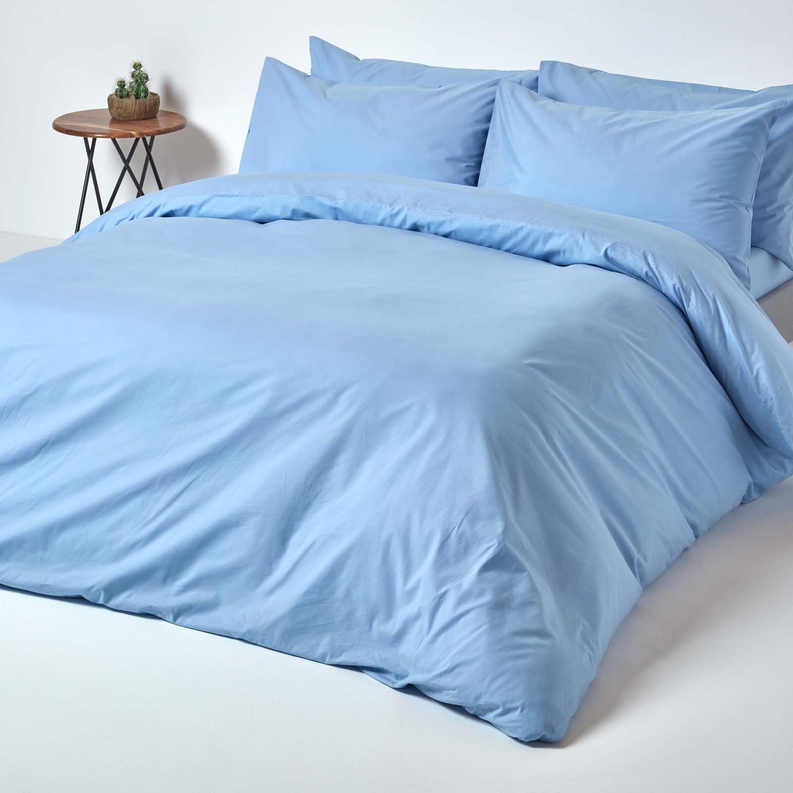 Homescapes Egyptian Cotton Blue Bedding Set - King Size