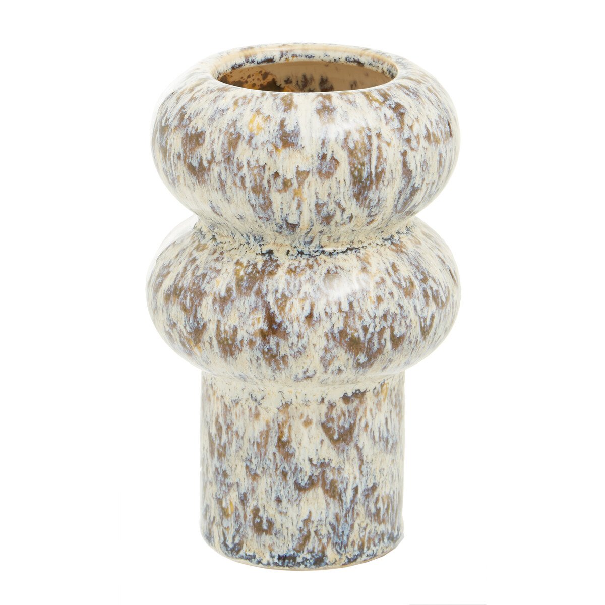 Orsina Shai Small Speckled Vase - Beige