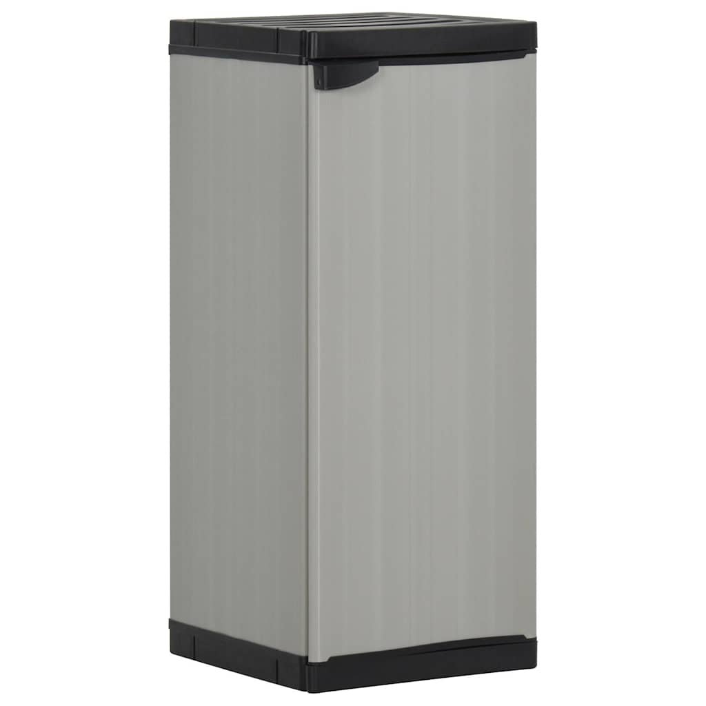 Walplus PP 1 Door Garden Storage Cabinet - Black and Grey - 35 x 40 x 85 cm