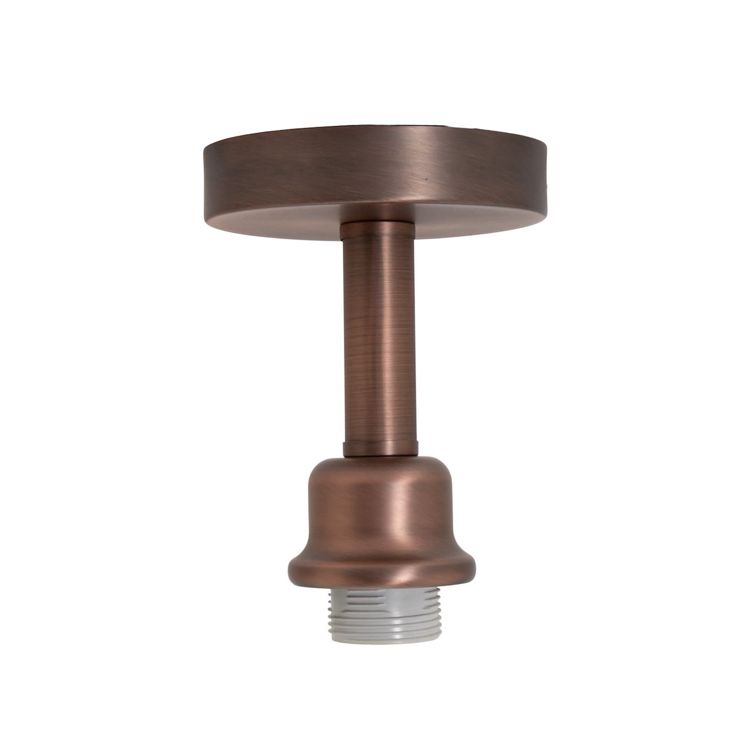 Happy Homewares Short Semi Flush Antique Copper Ceiling Light - 12cm