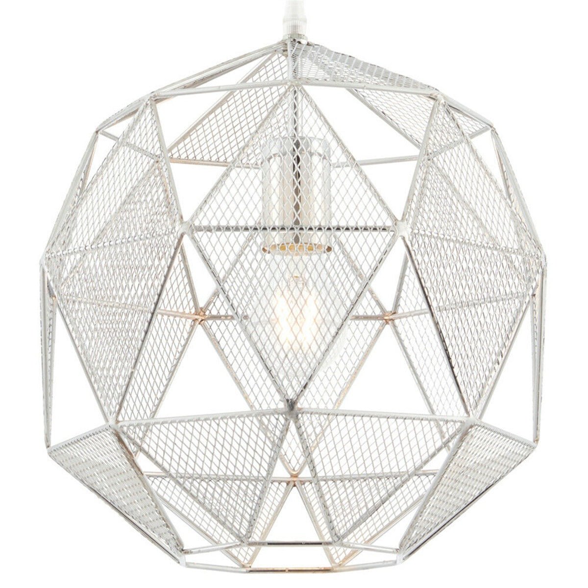 Loops Direct Steel Geometric Pendant Light - Chrome