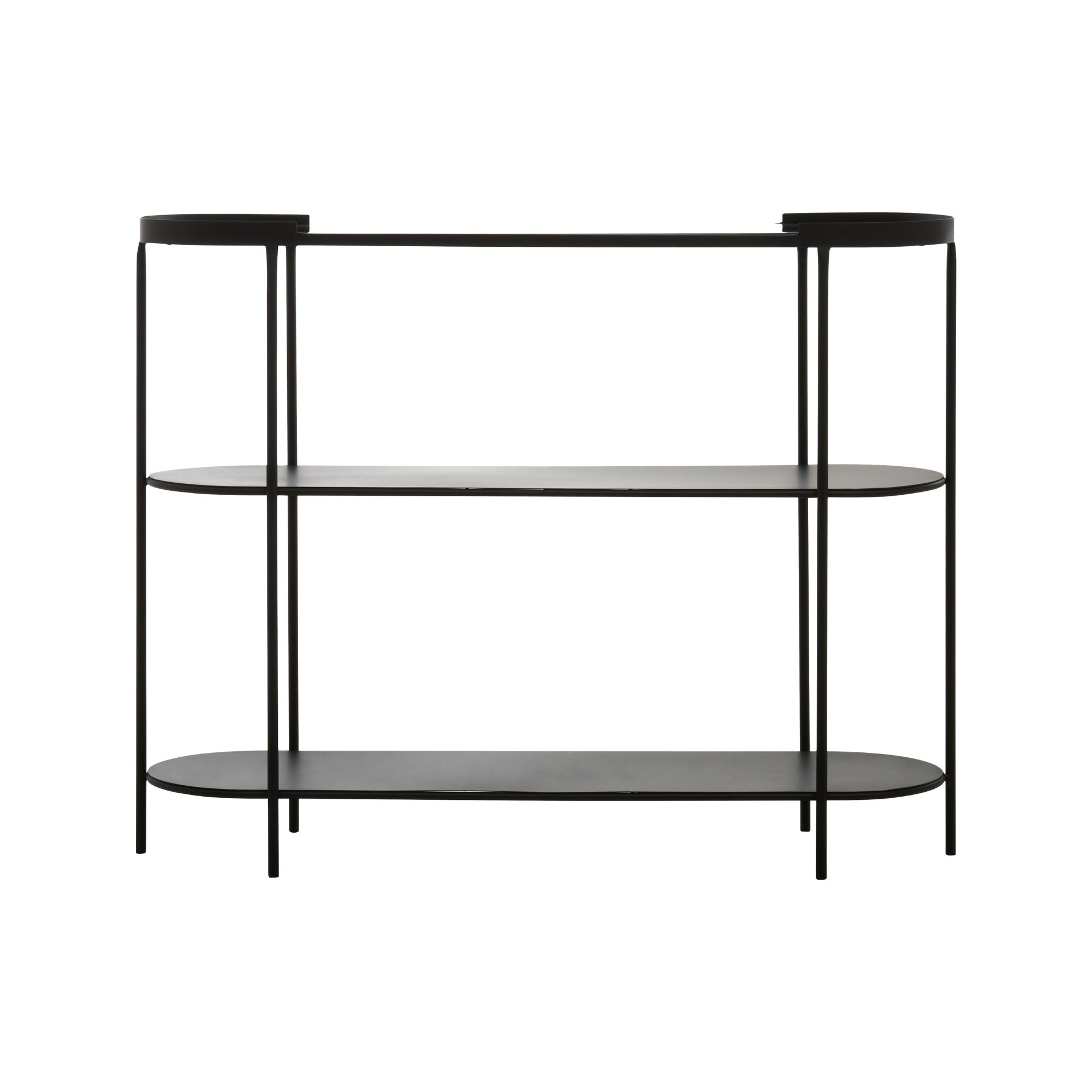 Orsina Trento Glass Top Console Table – Black