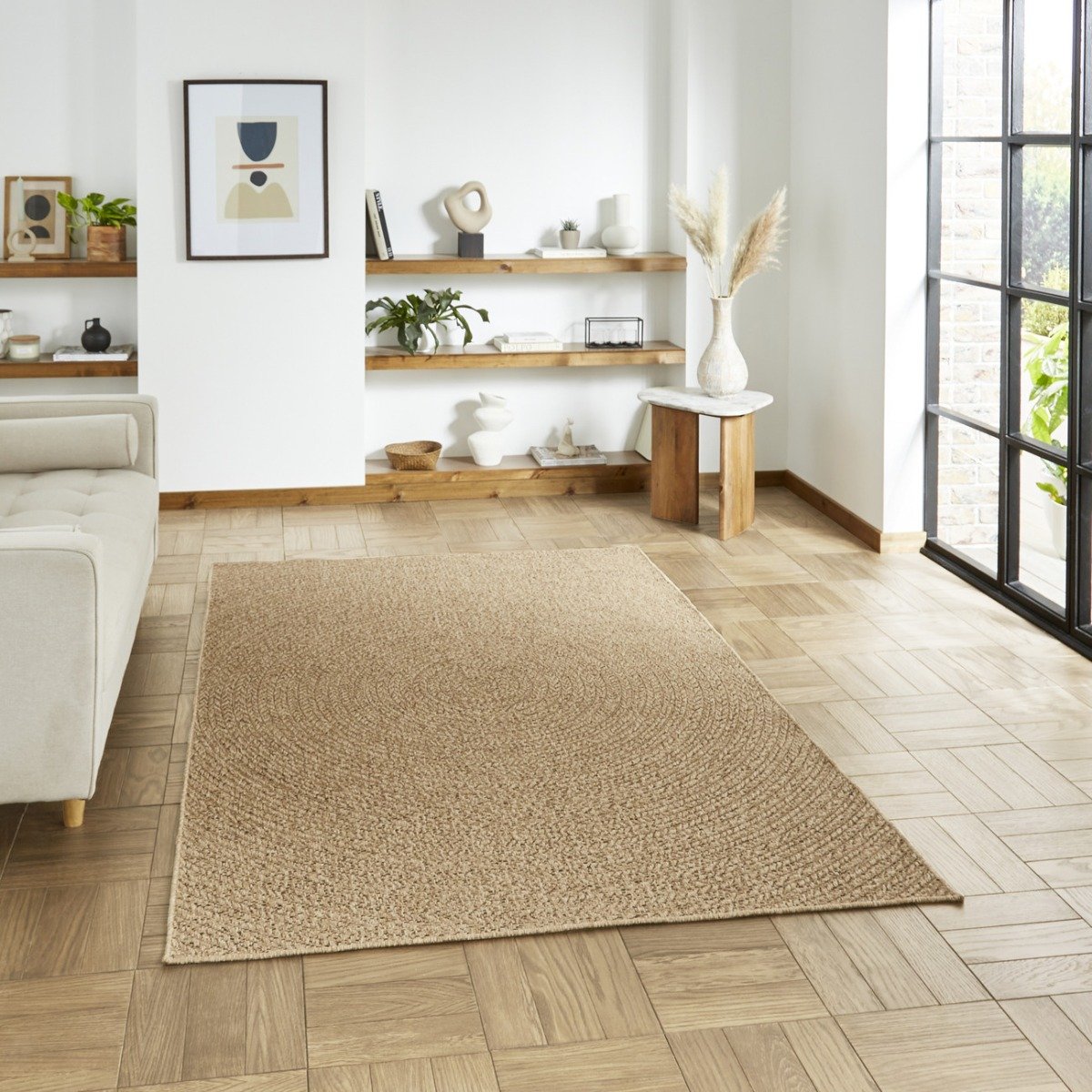 Mega Flooring Brown Modern Abstract Rug - 120 x 170cm