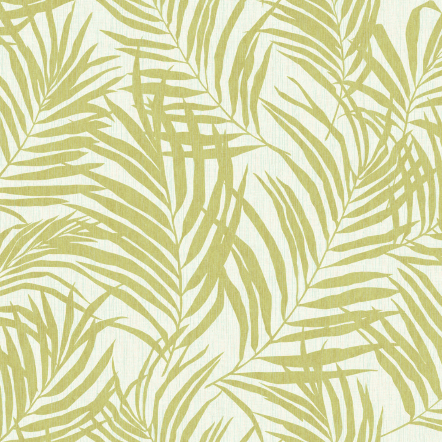 Grandeco Maui Palm Frond Leaf Textured Wallpaper - Neutral Gold