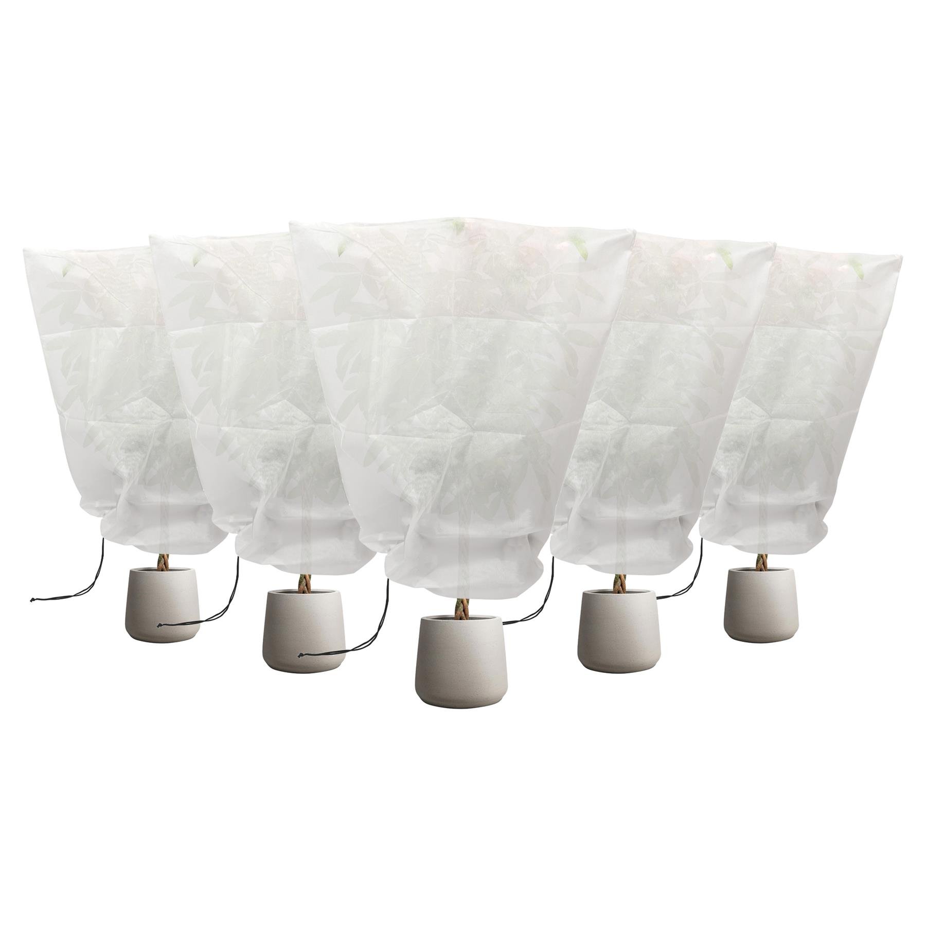 Harbour Housewares Plant Frost Protection Fleece Covers 0.8M x 1.2M - Pack of 5