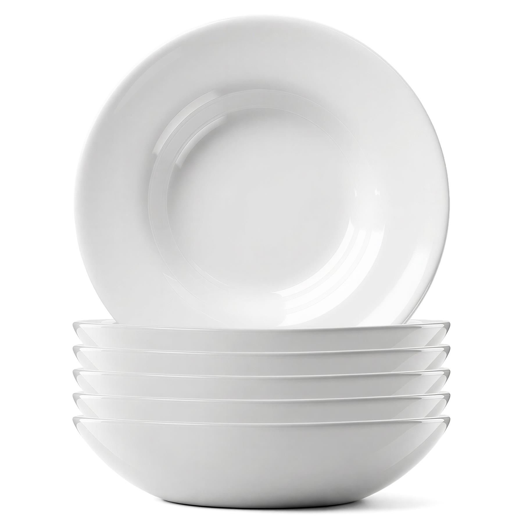 Argon Tableware Round Opalware Pasta Bowls - Pack of 6