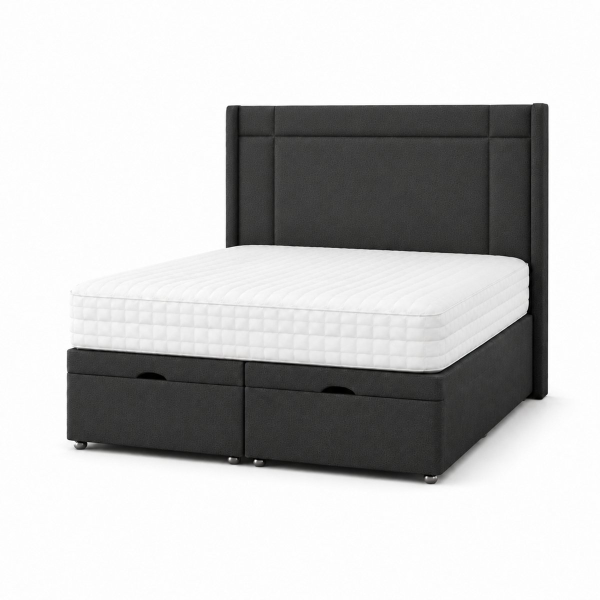 Comfy Deluxe Prince 6ft Super King Ottoman End Lift  Bed Set - Linen Grey