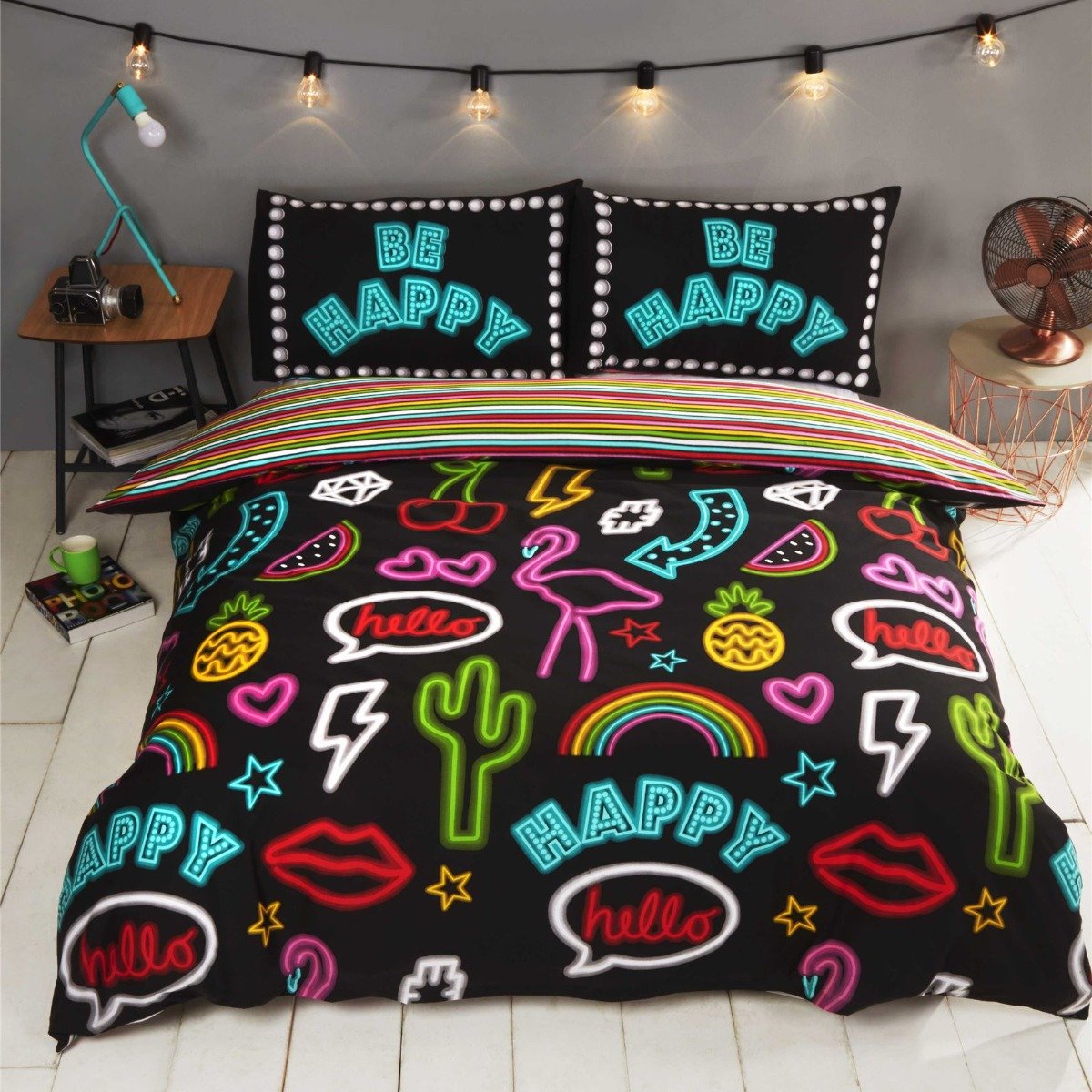 Rapport Be Happy Multicoloured Duvet Cover Set - Double