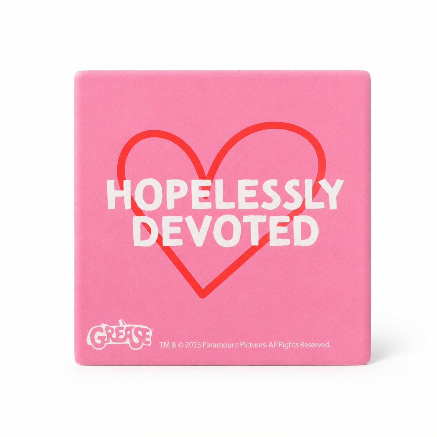Widdop Fandomania Grease 'Hopelessly Devoted' Coaster - Pink