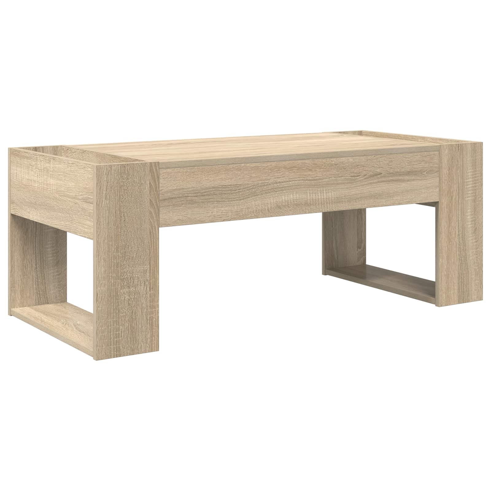 Walplus Engineered Wood Coffee Table - Sonoma Oak - 110 x 50 x 41 cm