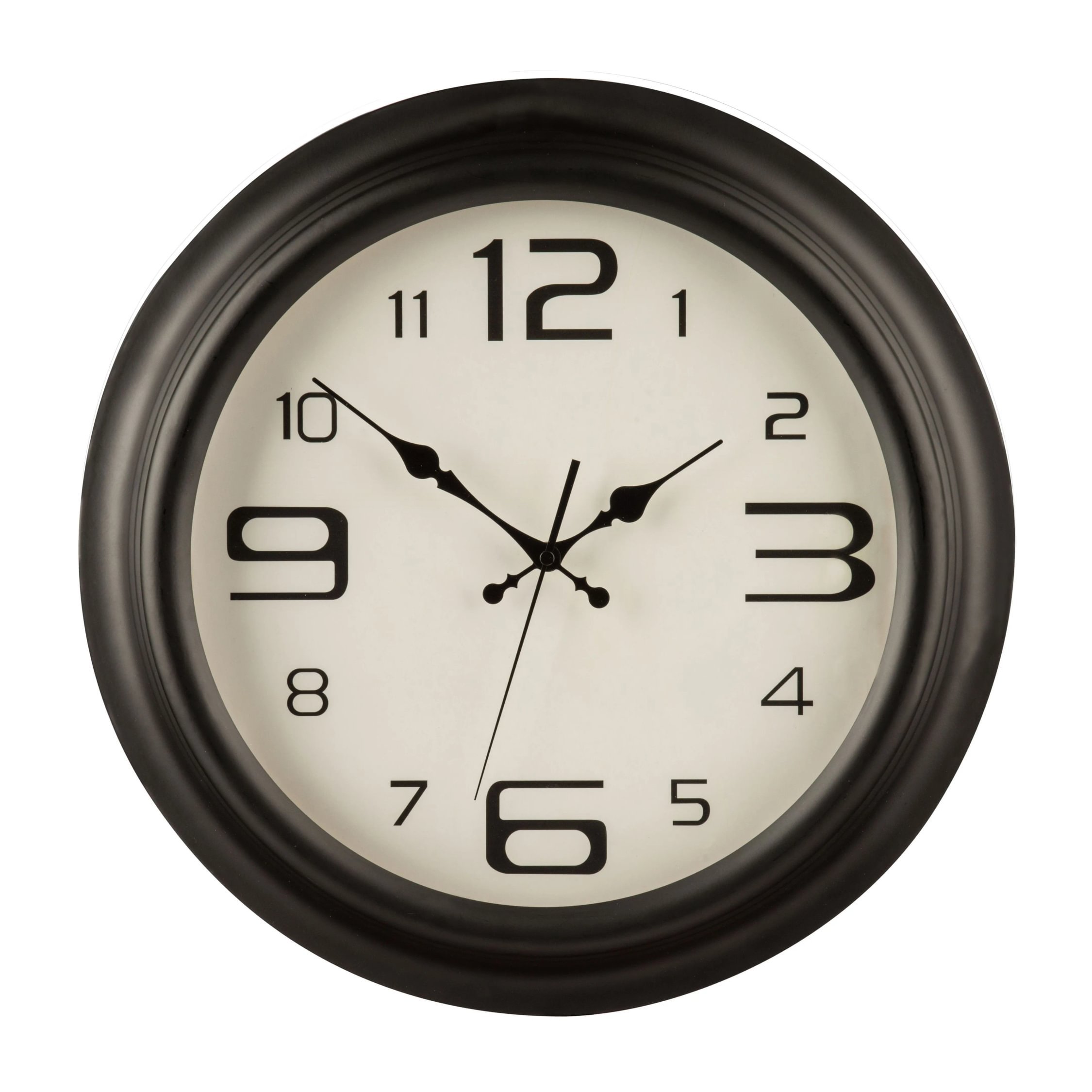 Orsina Myers 44cm Dia Matt Metal Wall Clock - Black