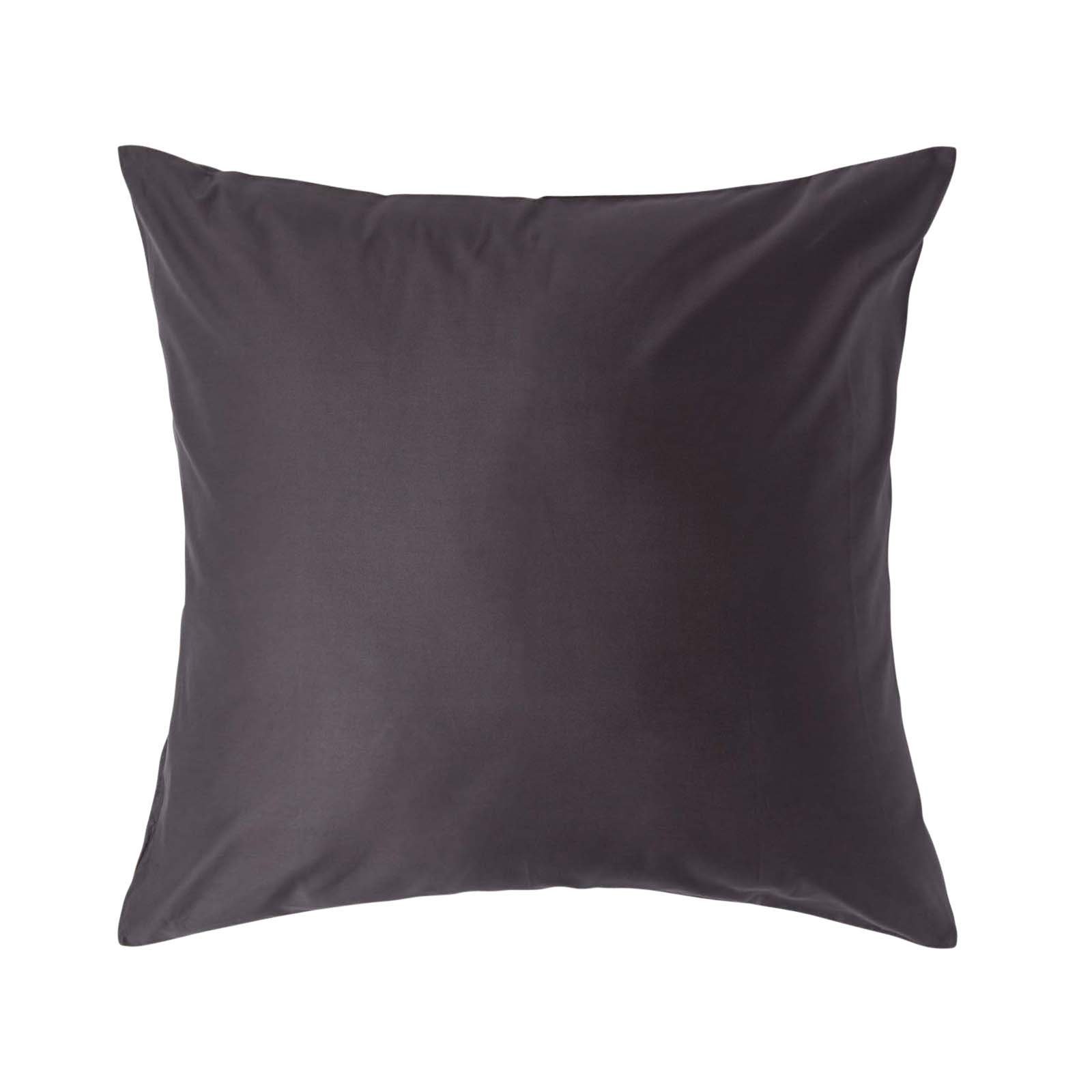 Homescapes Egyptian Cotton Sateen Pillowcase - 80 x 80 cm - Dark Grey