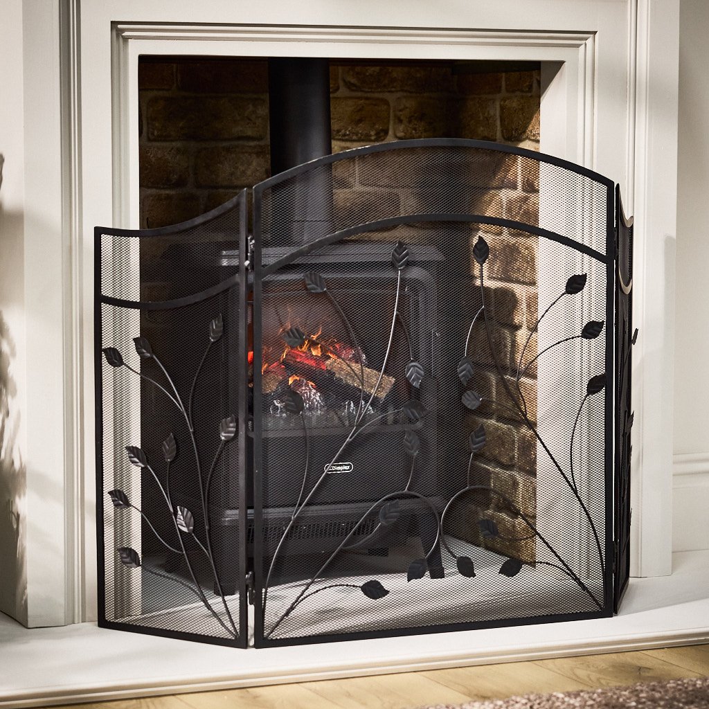 Dibor Leaf Vine Three Fold Fire Screen