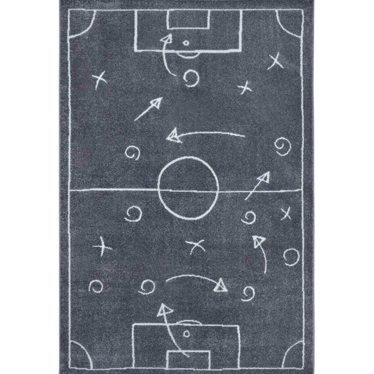Hanse Home Dark Grey Adventures Game Plan Kids Rug - 120 x 170cm