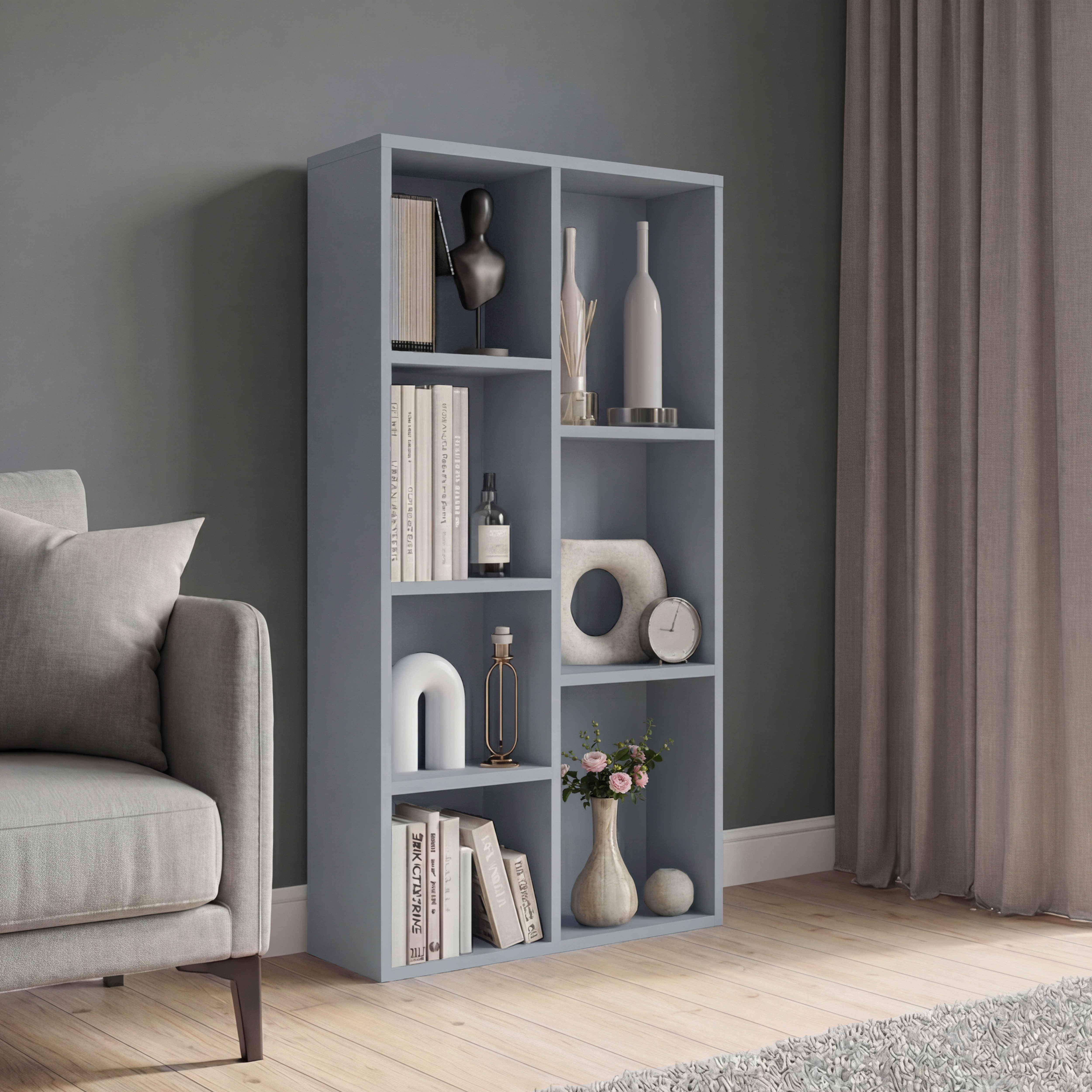 Vida Designs 7 Cube Storage Unit - Grey