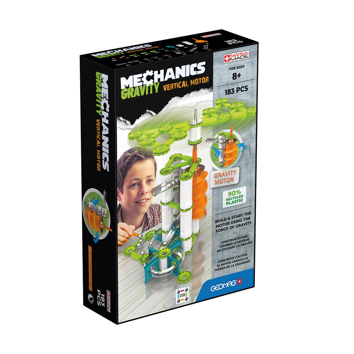 Geomag Mechanics Gravity Vertical Motor Magnetic Set - 183 Piece