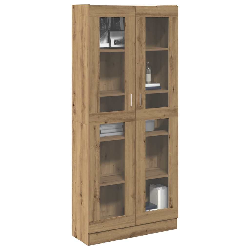 Walplus Wood Highboard Open Shelf - Oak - 82.5 x 30.5 x 185 cm