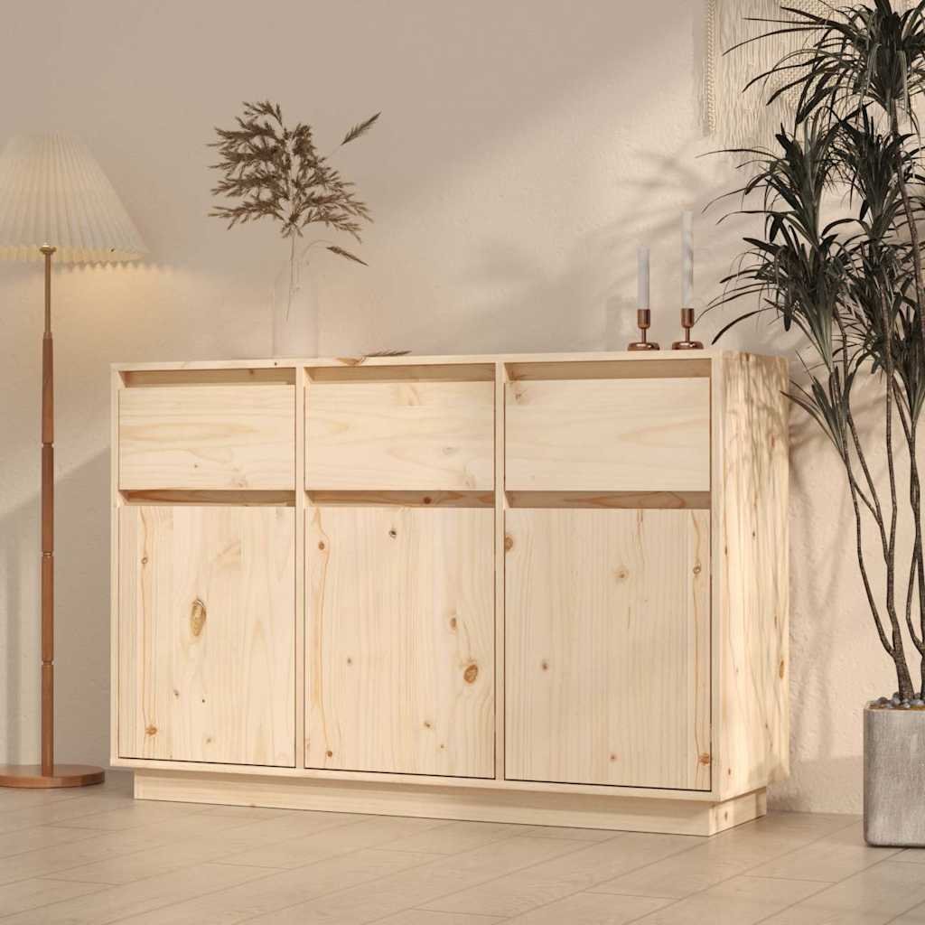Walplus Solid Pine Wood Sideboard - 111 x 36 x 75 cm