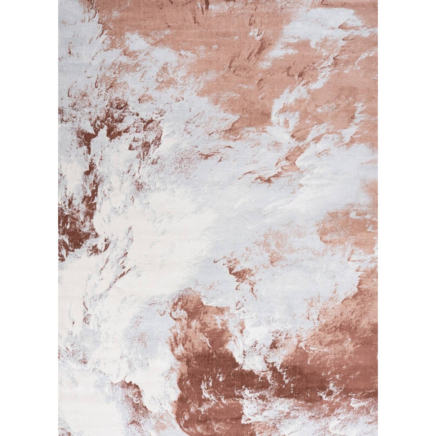 The Rugs Rose and Light Grey Elaris Marble Design Rug - 80 x 150cm