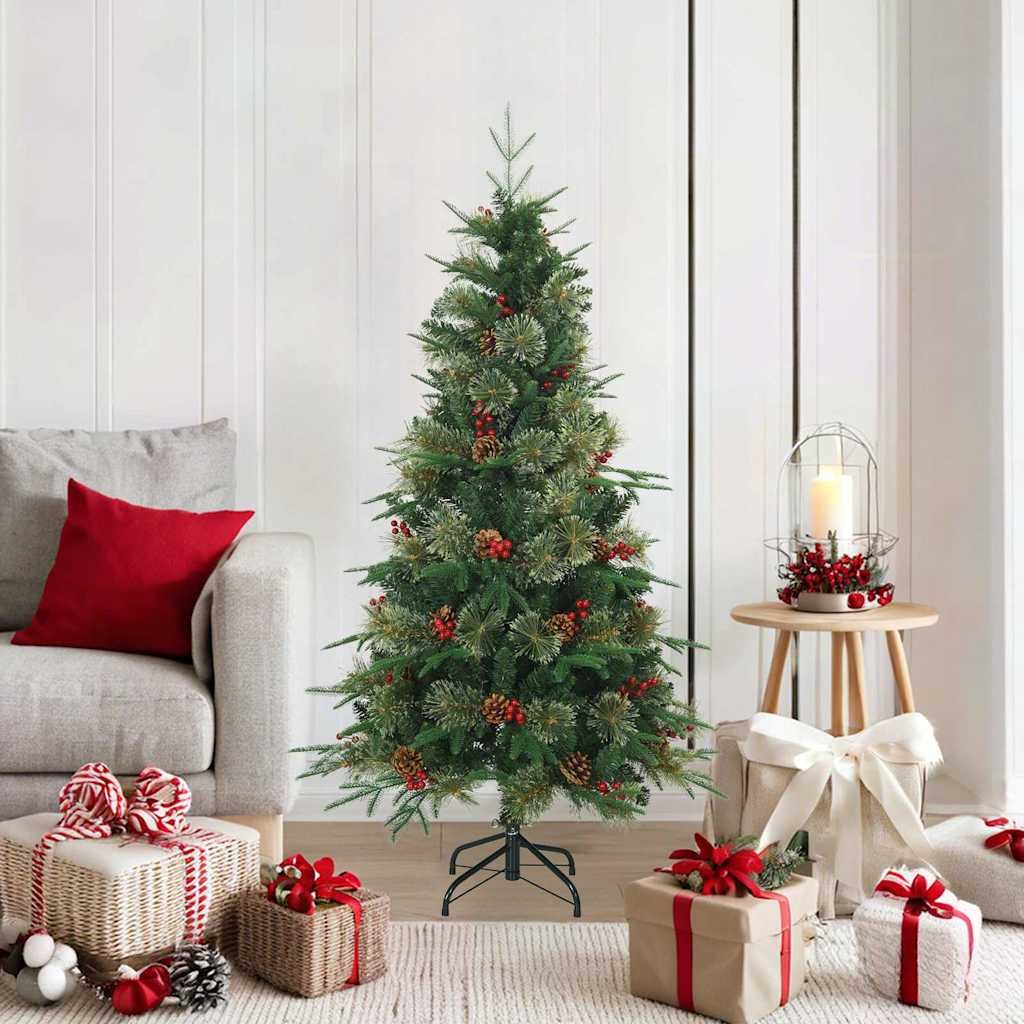 Walplus 303 Branch Tips Hinged Artificial Christmas Tree - Green - 150 cm