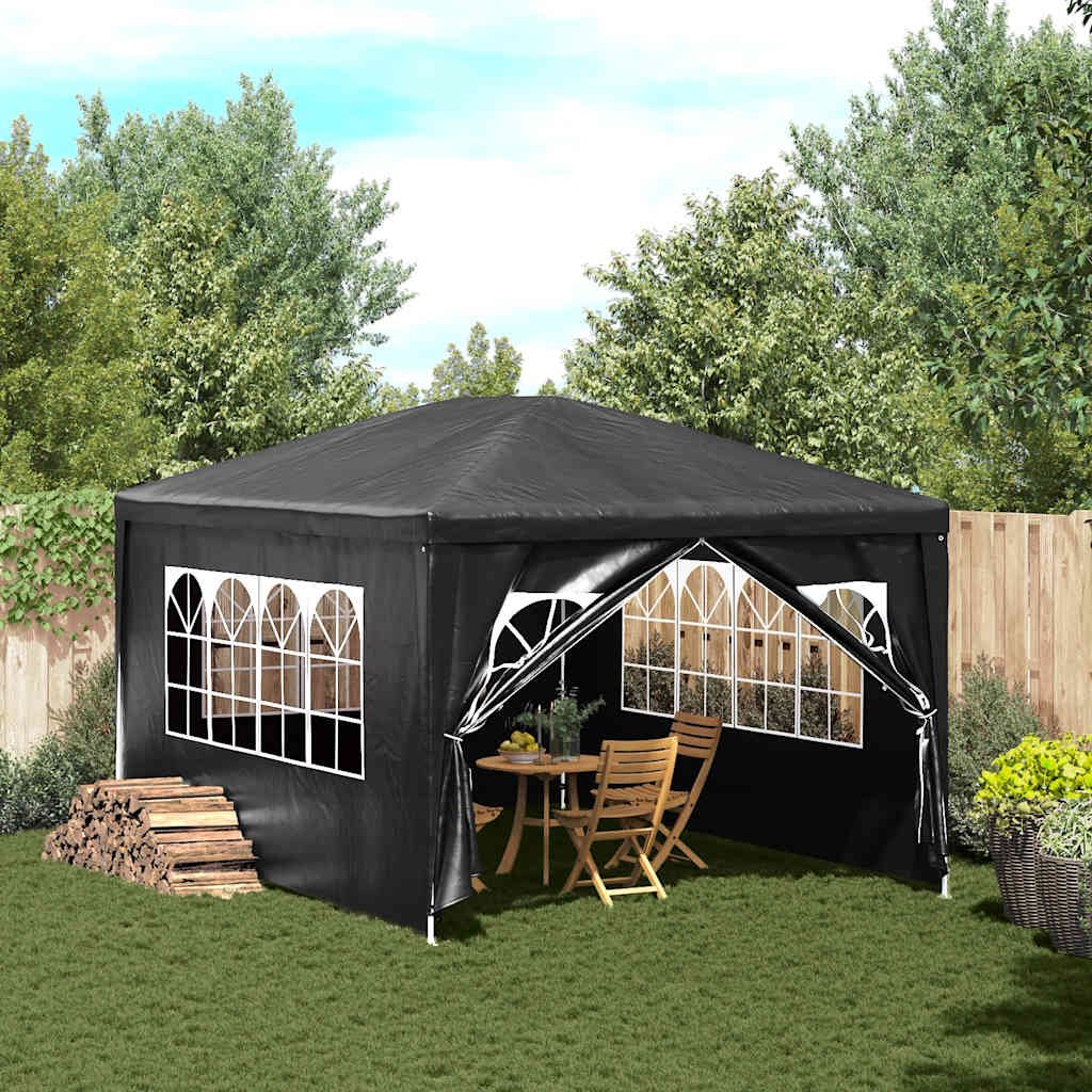 Walplus 3 x 4 m Garden Party Tent - Anthracite