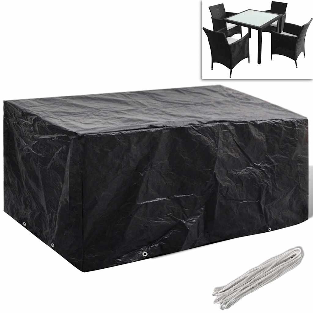Walplus Aluminium Garden Furniture Cover - Black - 180 x 140 x 90 cm