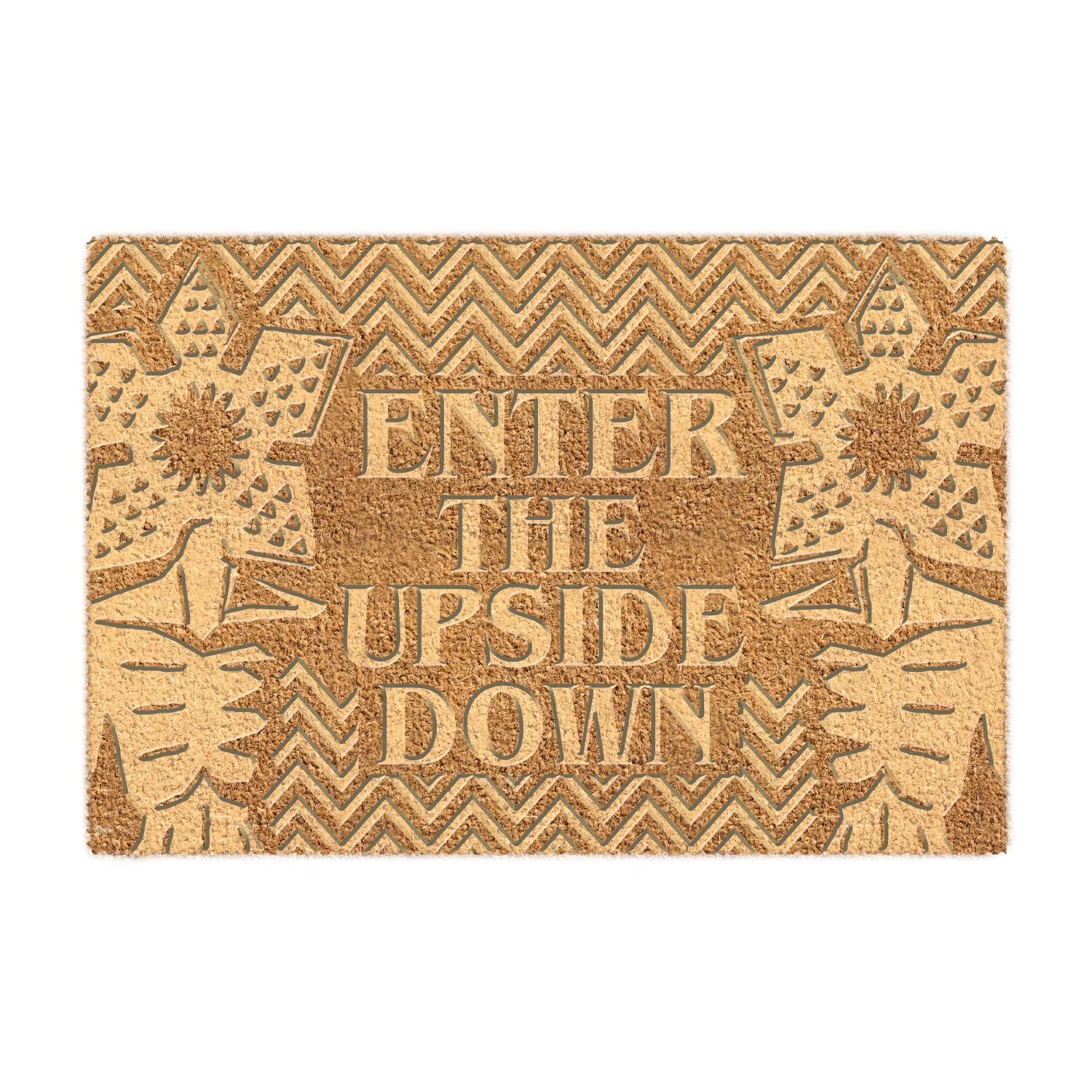 Stranger Things Enter The Upside Down Embossed Door Mat - Natural