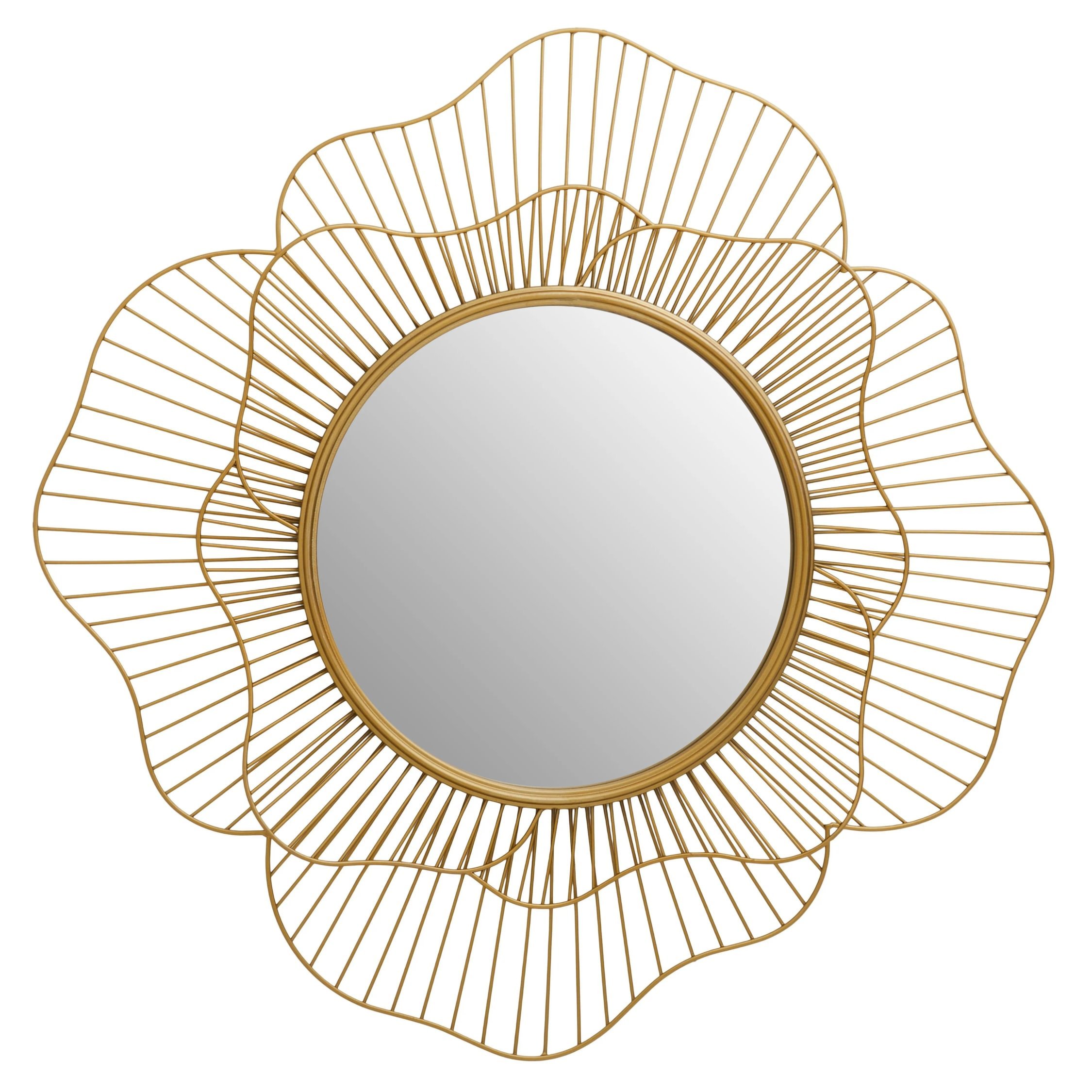 Orsina Matera Flower Wall Mirror – Gold