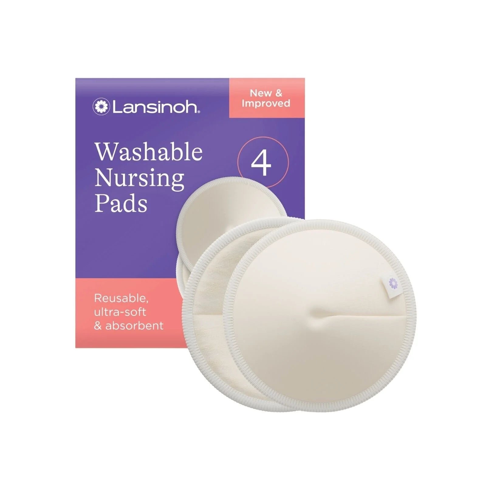 Lansinoh Pack of 4 Washable Nursing Pads