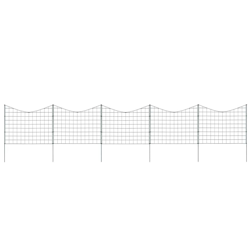 Walplus Steel Wire Lower Arch Garden Fence Set - Green - 77.5 x 64 cm