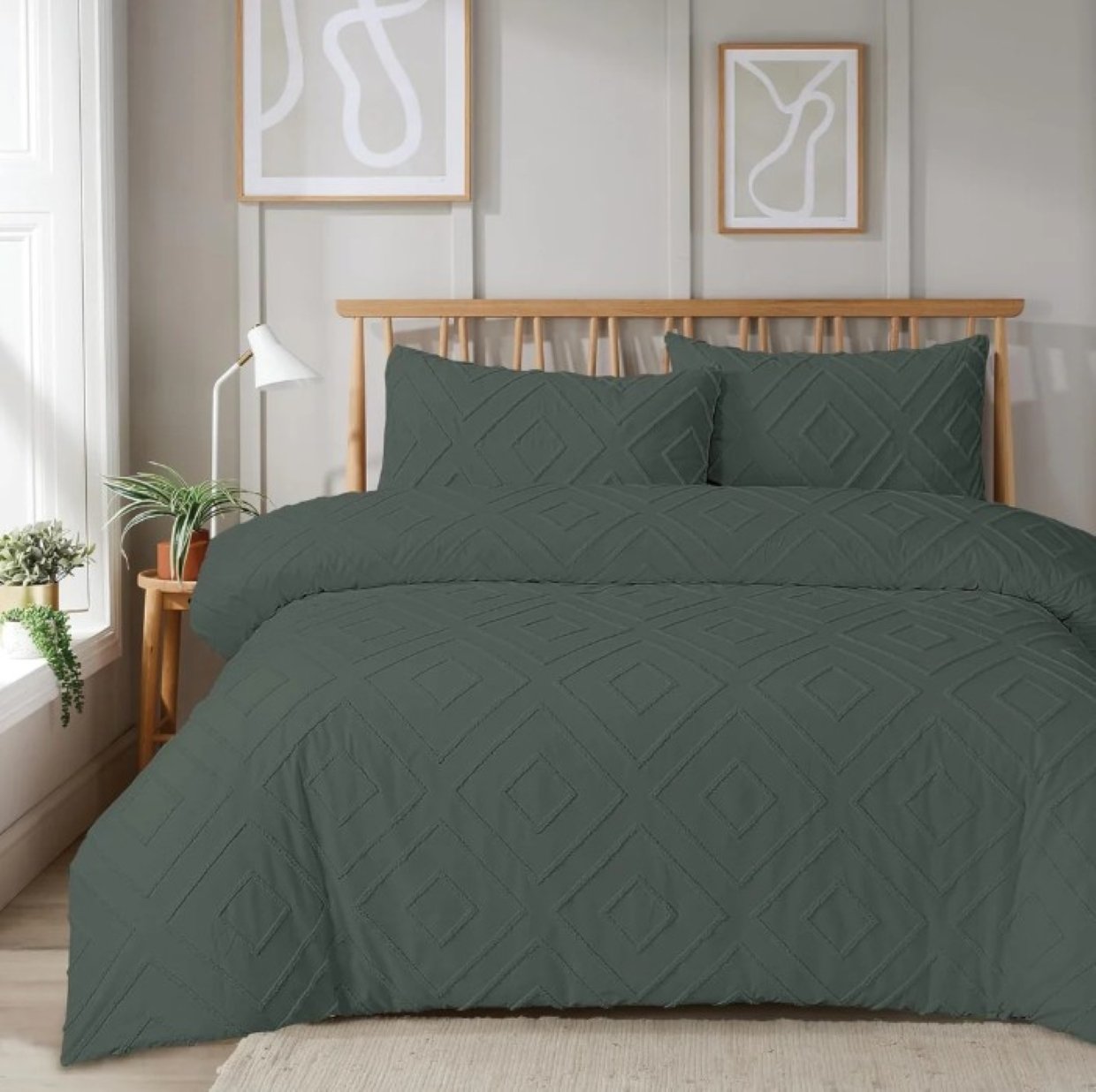 New Edge Blinds Como Grey Duvet Set - King Size
