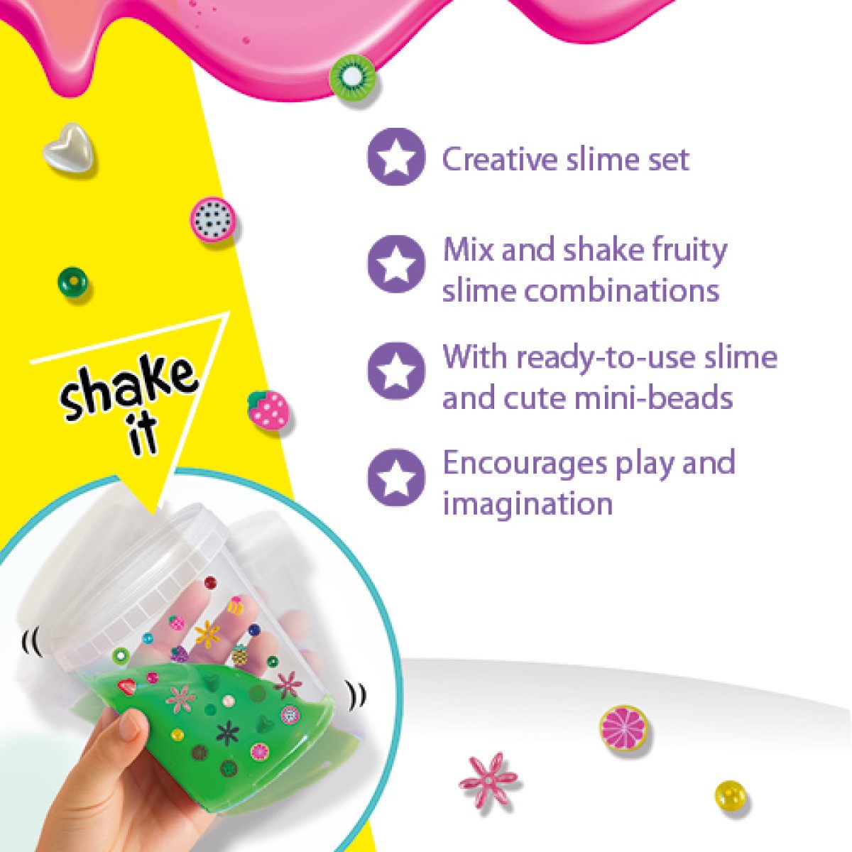SES Creative Shake-a-Slime Sensory Set - Fruitylicious - 200g
