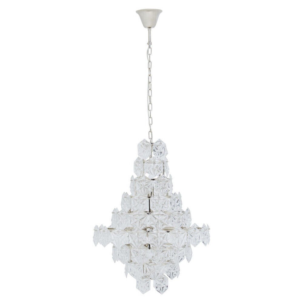 Orsina Helena Tiered Glass Chandelier - Silver