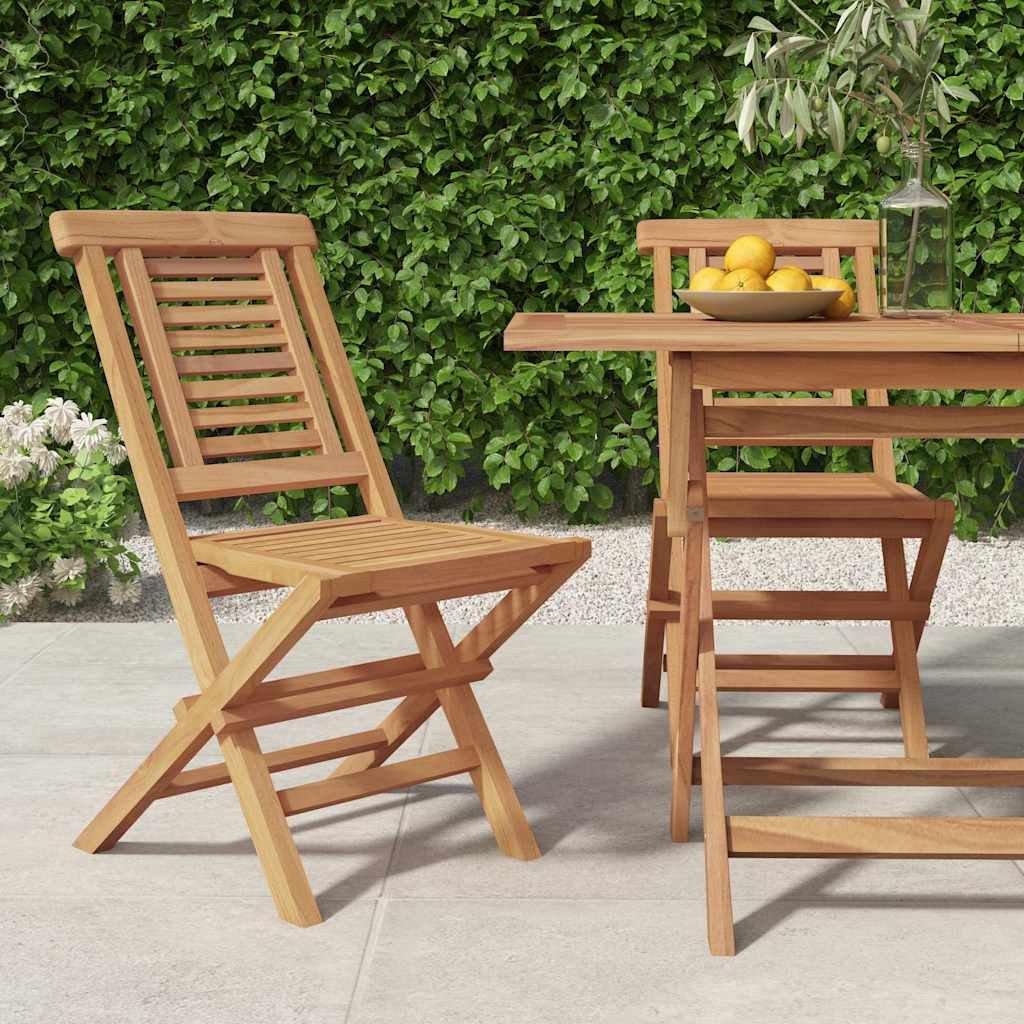 Walplus 2 Piece Wood Folding Chairs - Brown - 47 x 63 x 90 cm