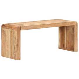 Walplus Solid Acacia Wood Bench - Brown - 110 x 38 x 46 cm