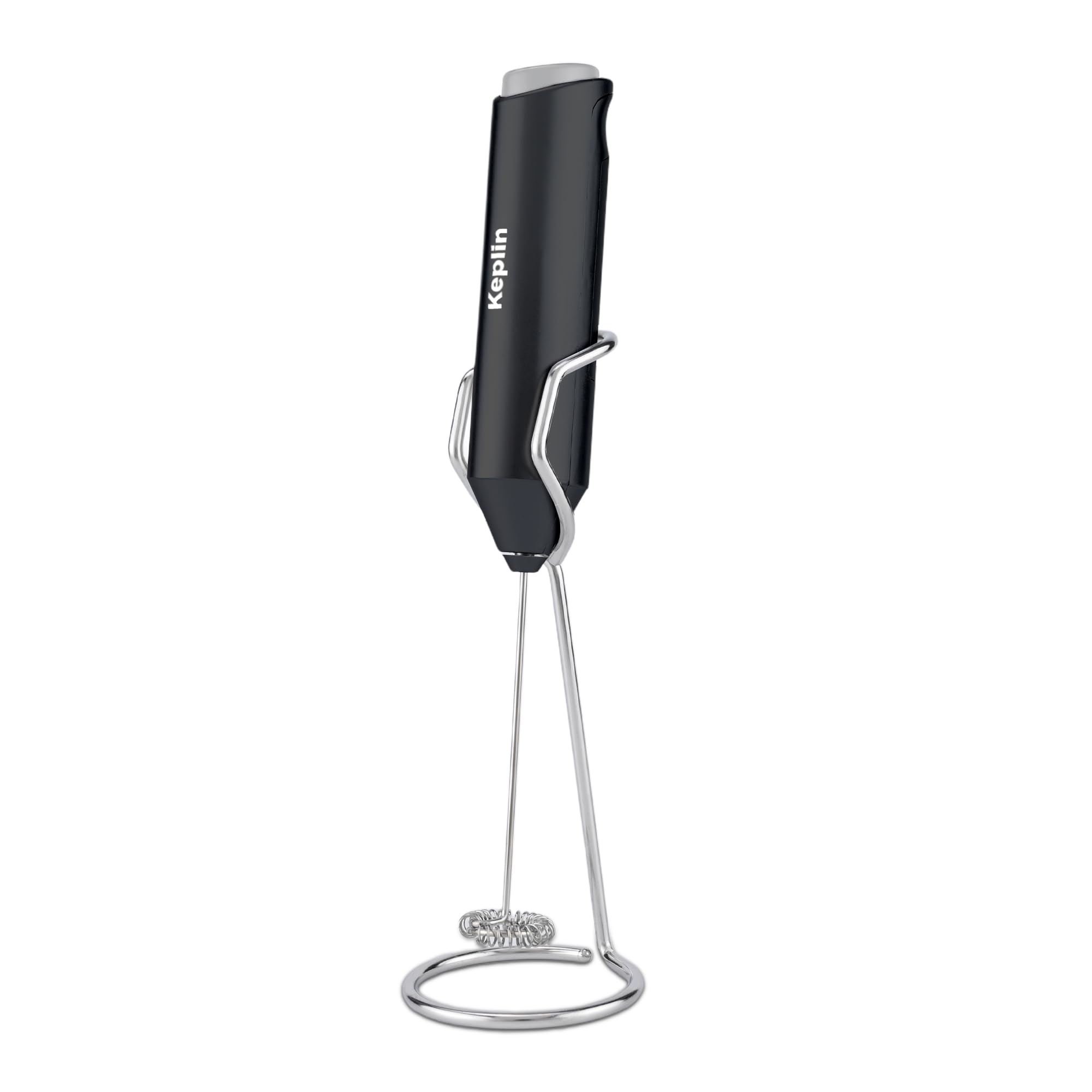 Keplin Cook Handheld Battery Milk Frother With Stand - Black