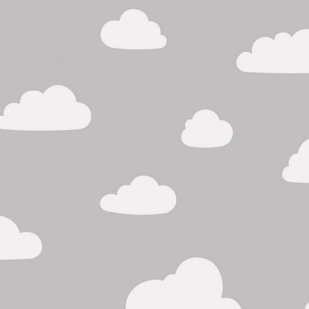 World Of Wallpaper Clouds Wallpaper - Grey & White