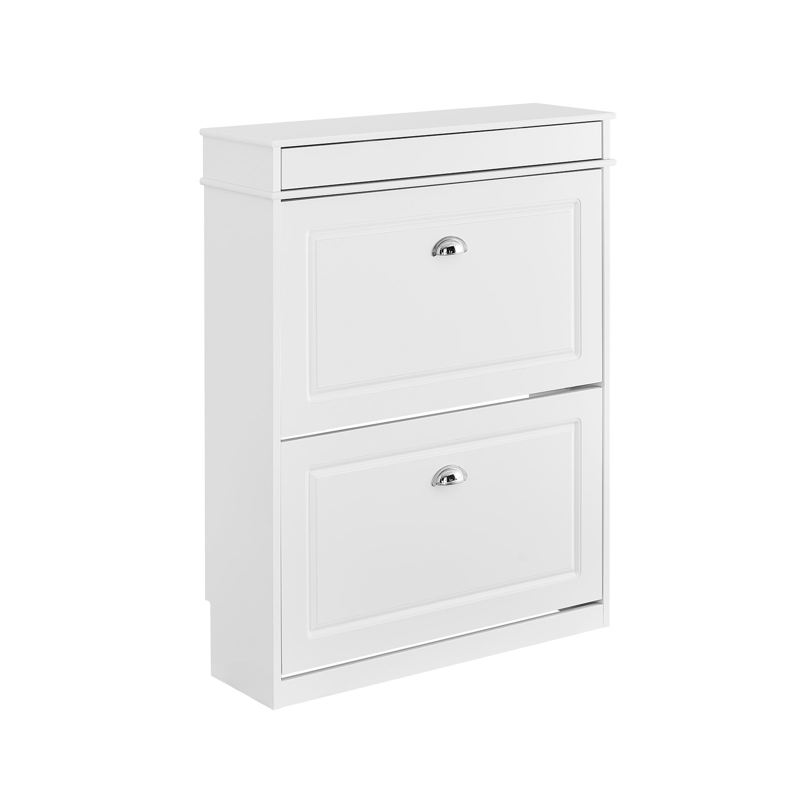 SoBuy 1 Drawer 2 Flip Door Hallway Slim Shoe Cabinet - White