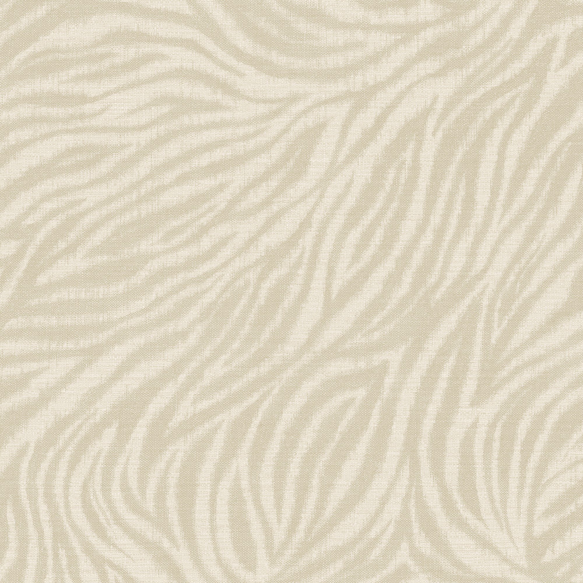 Grandeco Ankara Modern Zebra Print Textured Wallpaper - Cream Beige
