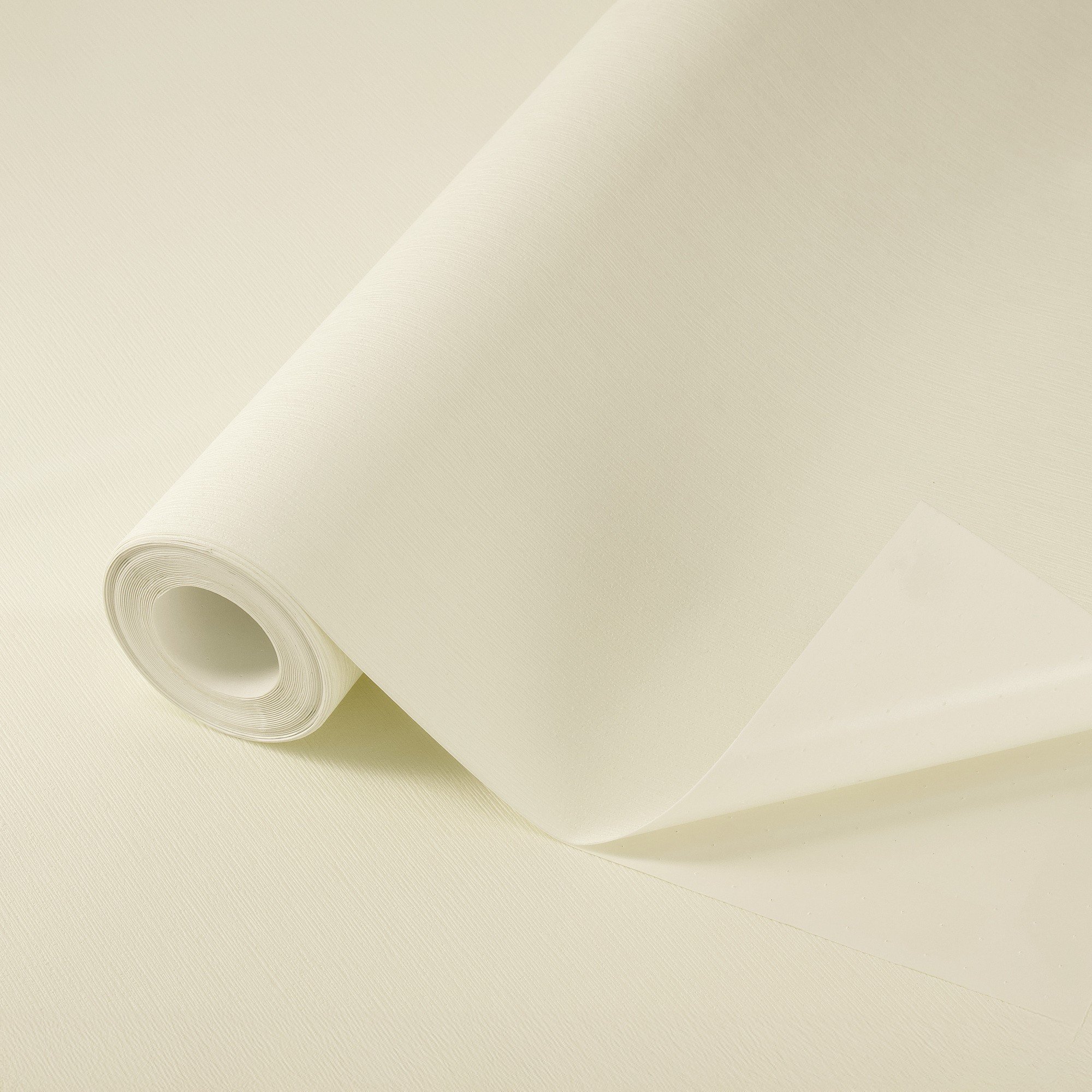 Rasch x Tesa Perfect Plain Peel Stick Textured Wallpaper - Off White