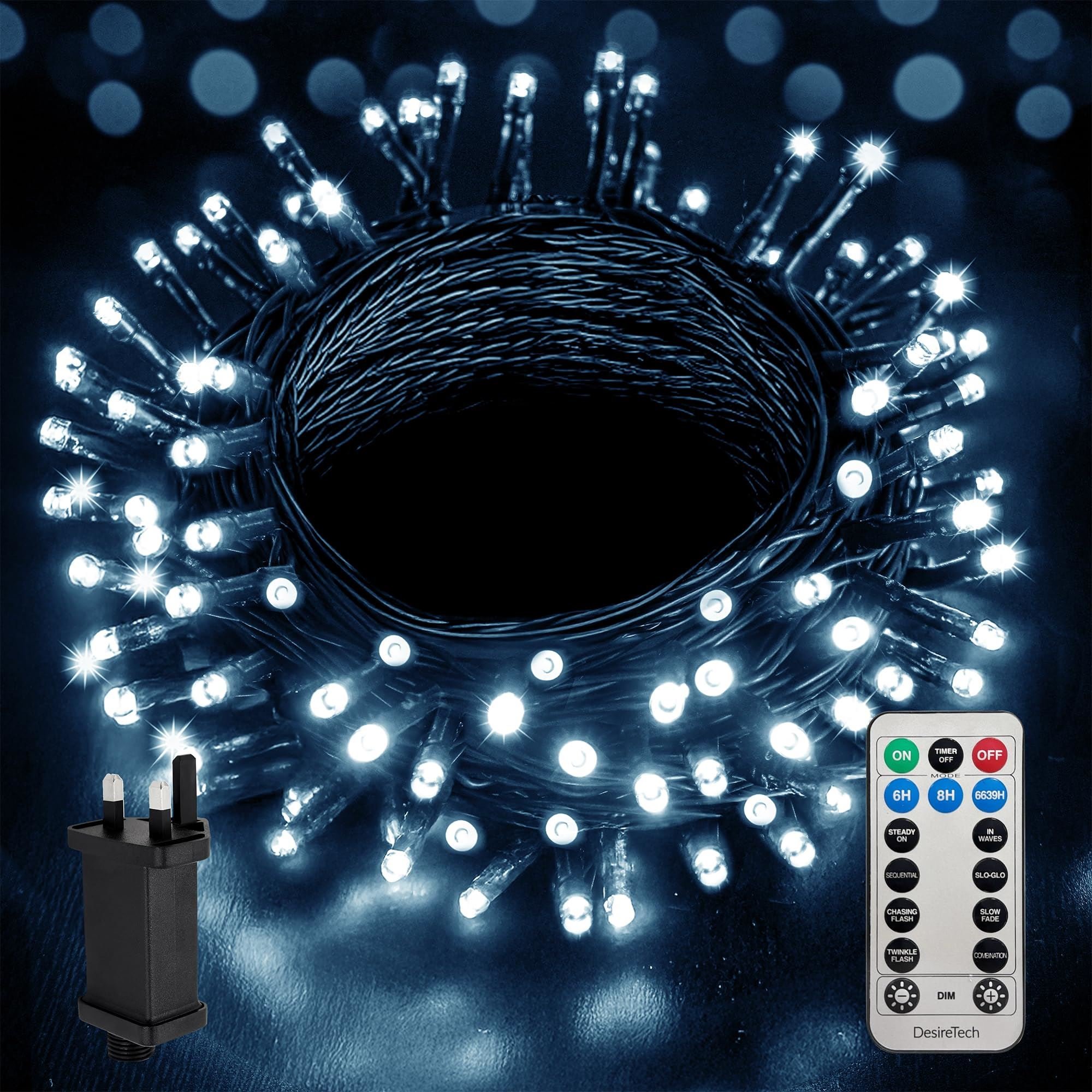 Desiretech 200 LED Outdoor String Lights 20m - Cool White