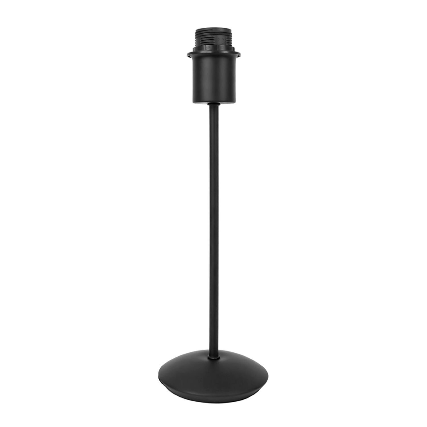 Happy Homewares Sleek Matt Black Metal Base with Inline Switch Table Lamp - 12cm